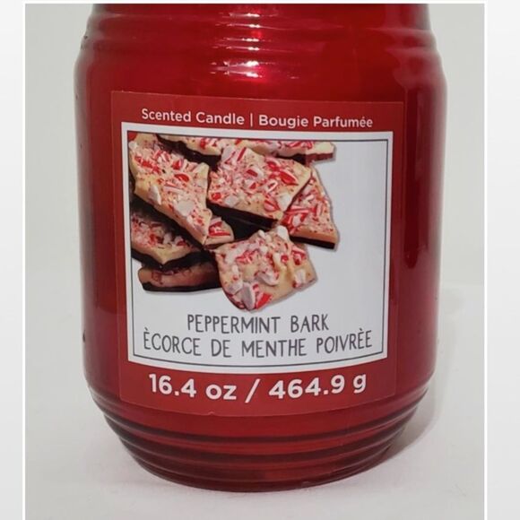 New Ashland Candle Jar Red Peppermint Bark Scent Home NWT Single Wick - Picture 5 of 13